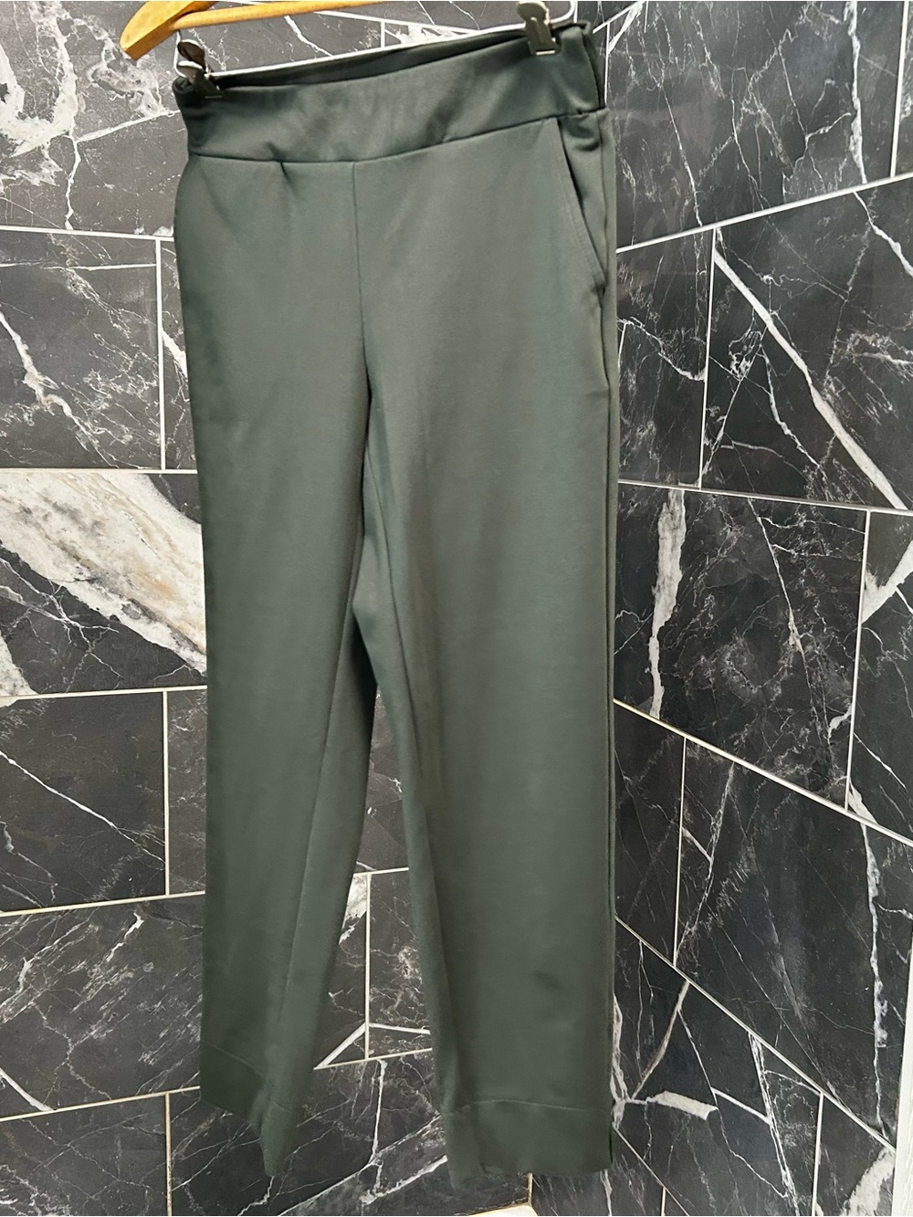 Rachel Zoe Olive Green Cropped Ponte Pants